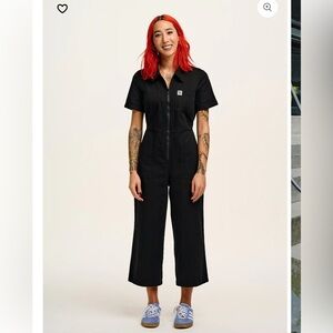 Lucy & Yak Ragan Cotton Jumpsuit in Black